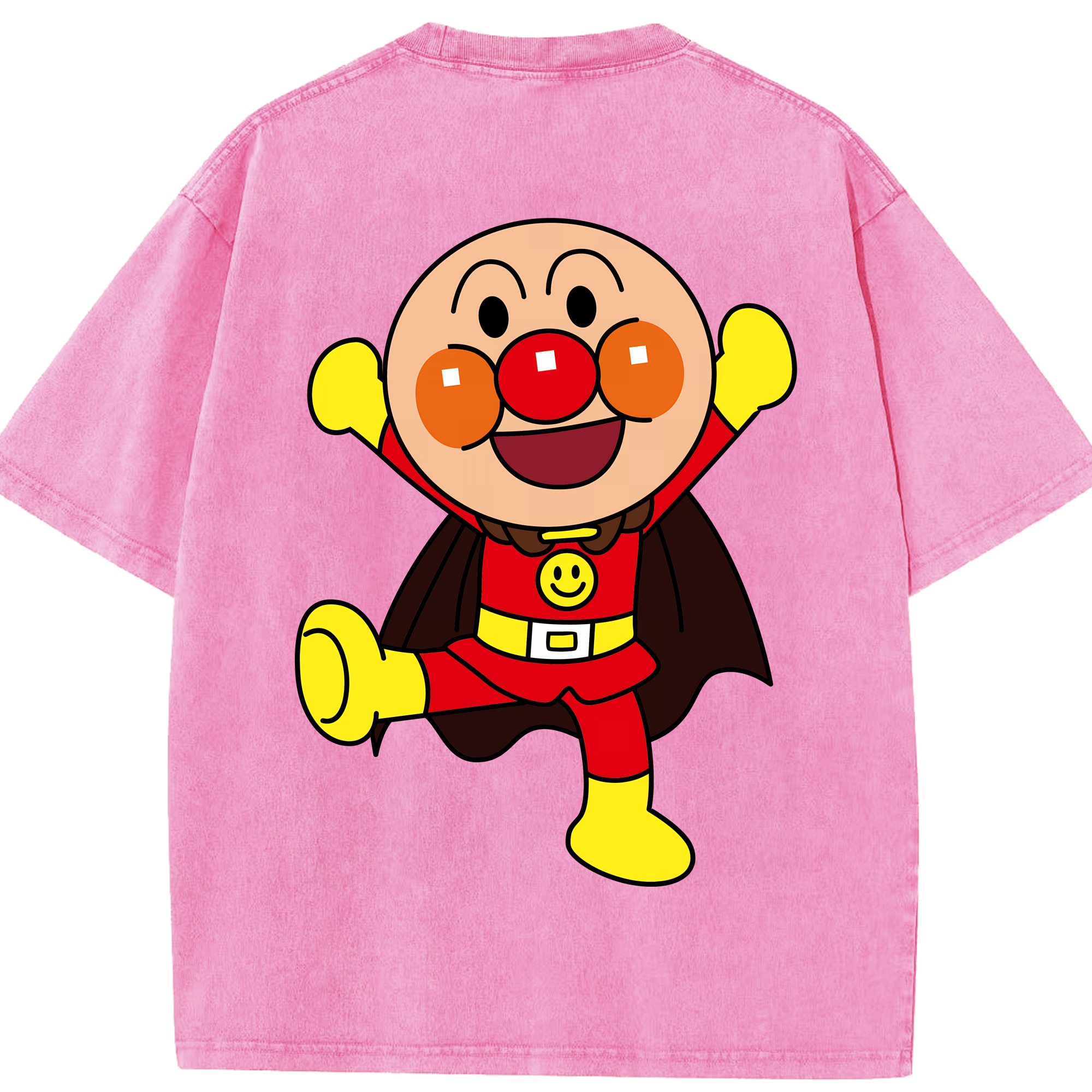 （画像用） アンパンマン Anpanman 綿100% ヴィンテージ風 半袖Tシャツ（背面プリント）